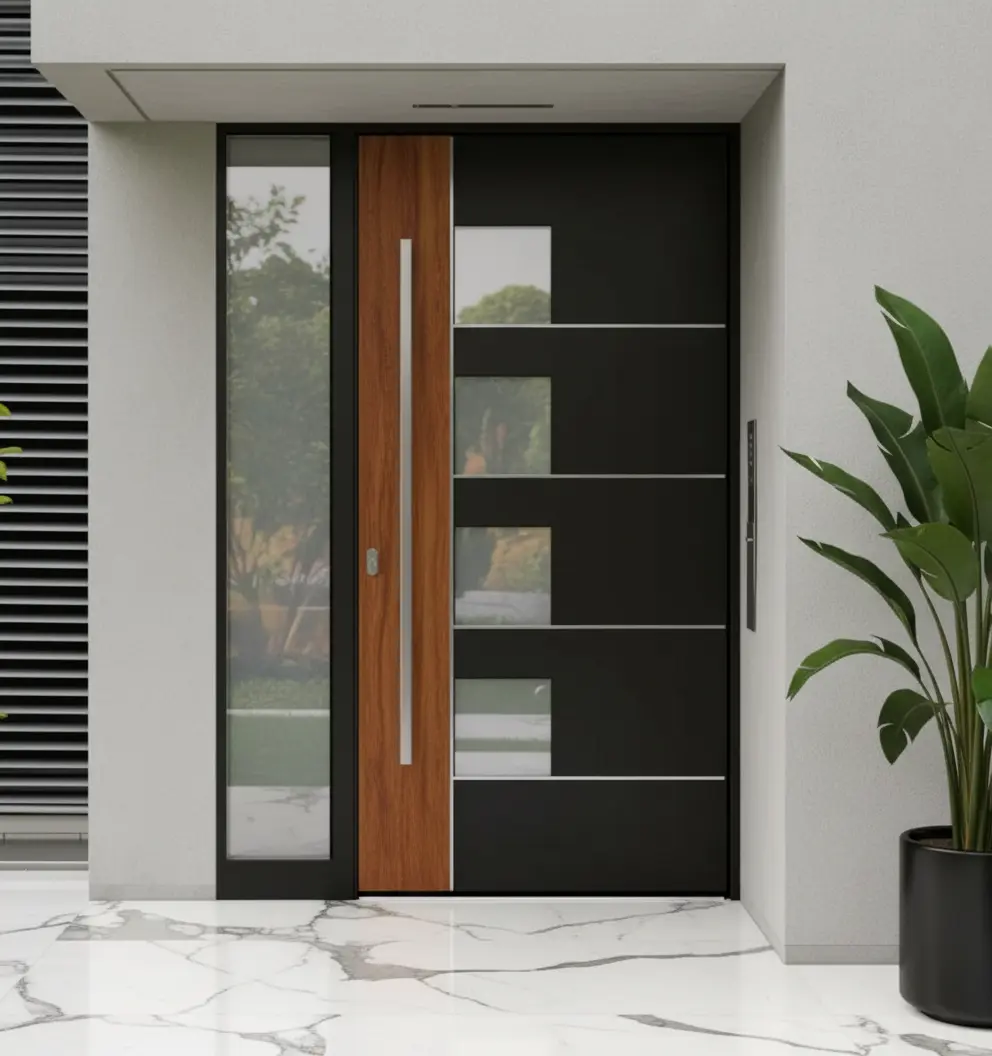Ahşap Detaylı Camlı Kompozit Villa Kapısı 6 Ahşap Detaylı Camlı Kompozit Villa Kapısı - Görsel 4