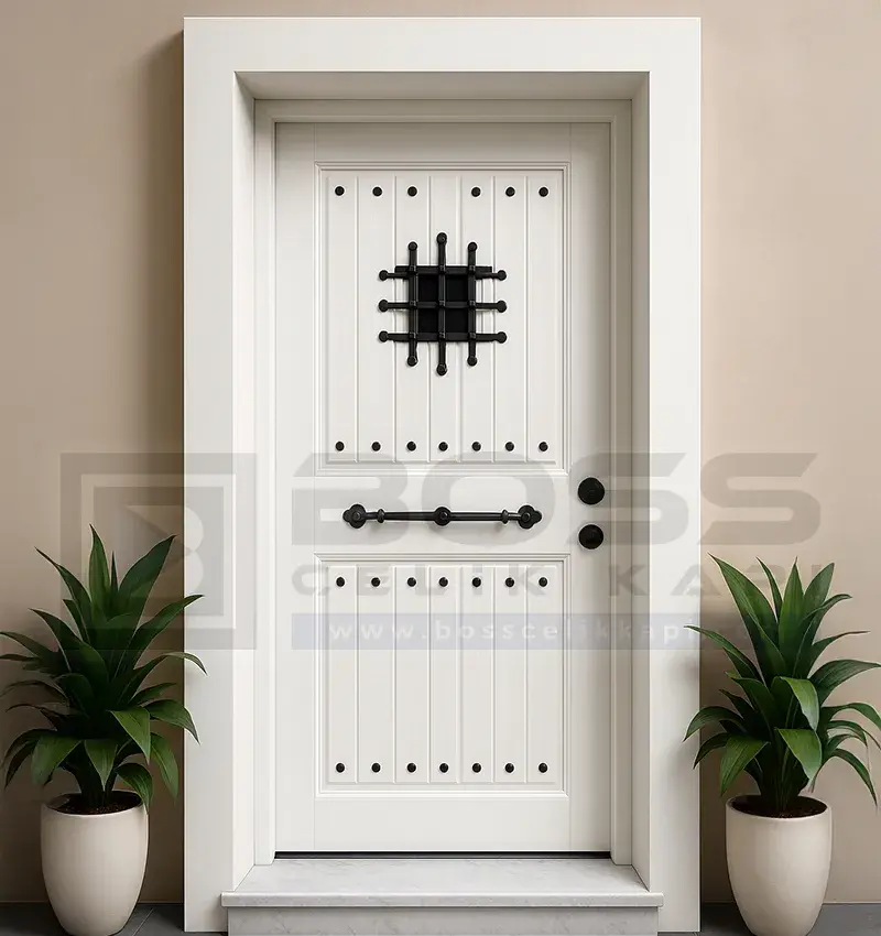 Antik Beyaz Çelik Kapı Aphrodite