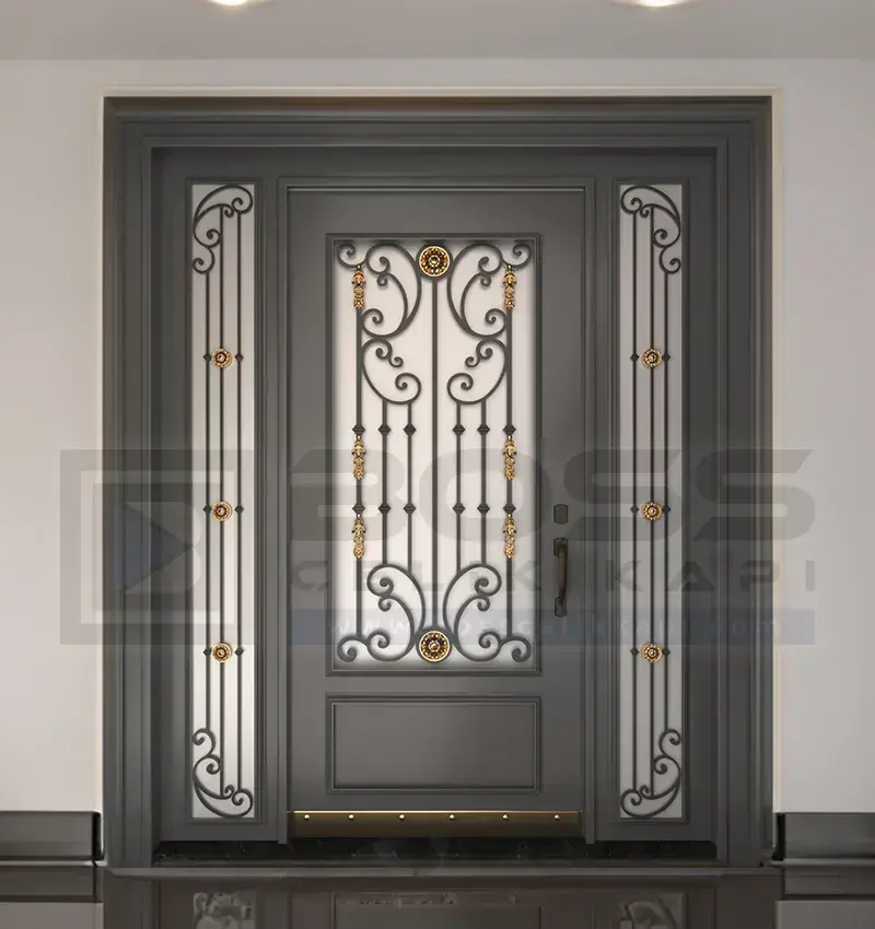 Antrasit Ferforjeli Villa Kapısı Modelleri 2024 Fiyatları