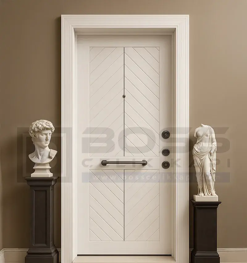 Beyaz Çelik Kapı Artemis