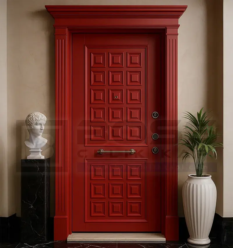 Bordo Çelik Kapı Hestia