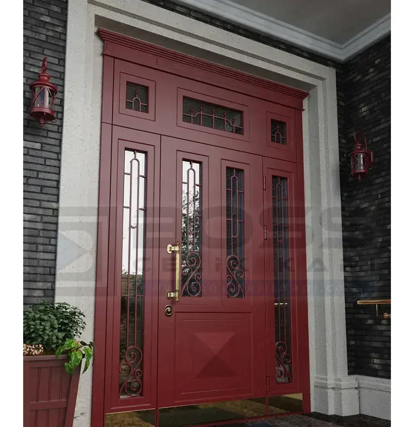 Bordo Villa Kapısı Sola