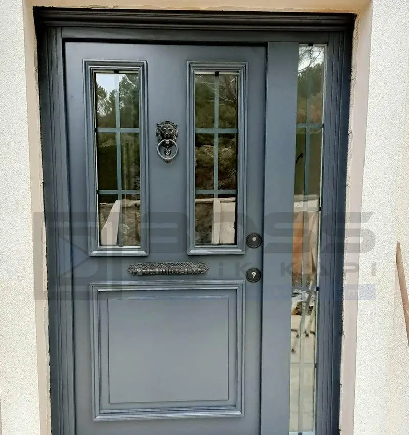 Gri Villa Kapısı Çelik Kapı 353