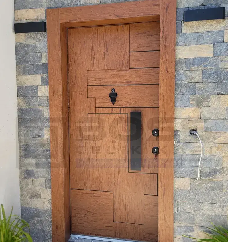 Geometrik Desen Kompakt Villa Kapısı