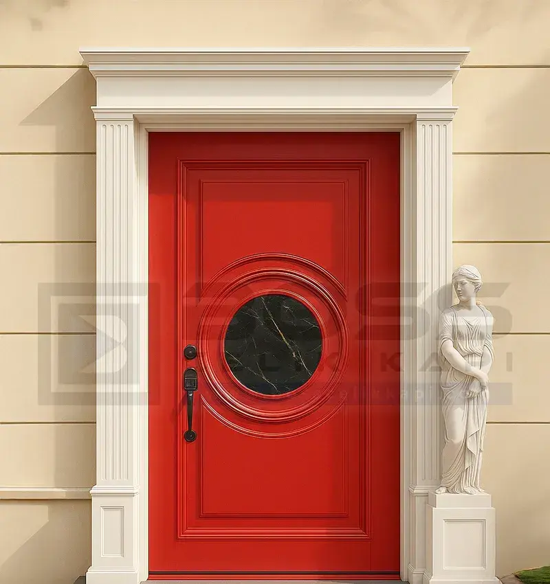 Kırmızı Siyah Villa Kapısı Yalıkavak