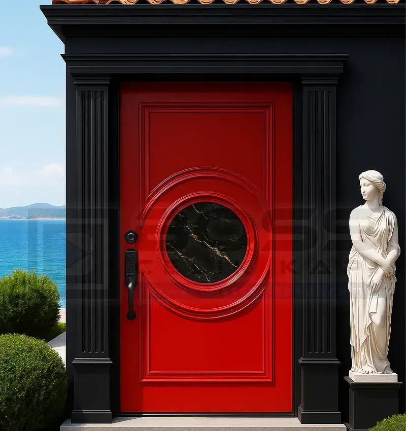 Kırmızı Villa Kapısı Yalıkavak