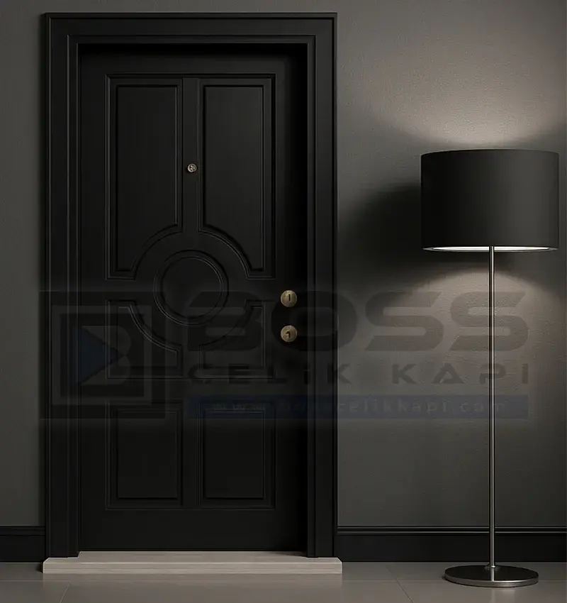 Mat Siyah Çelik Kapı Thalia