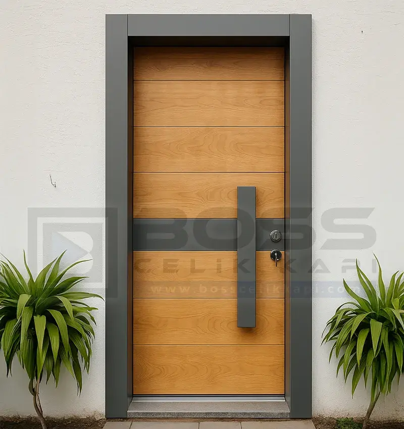 Meşe Antrasit Çelik Kapı Heracles