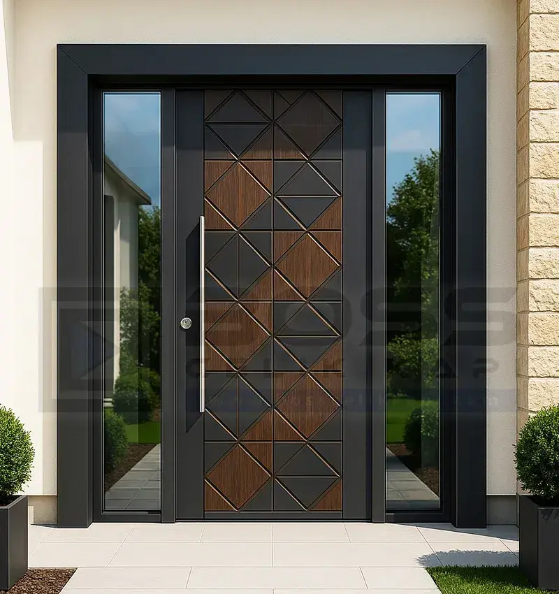 Modern Villa Kapısı Dış Kapı Pentagon