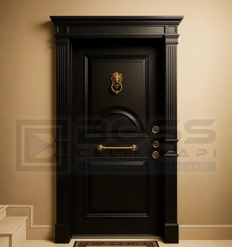 Siyah Çelik Kapı Western