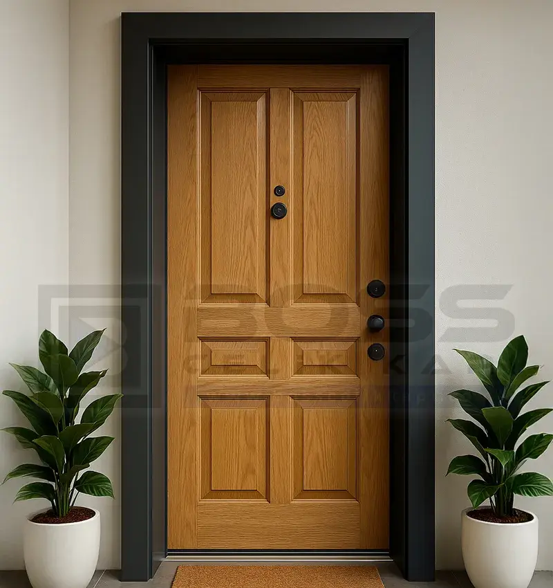 Teak Antrasit Çelik Kapı Ares