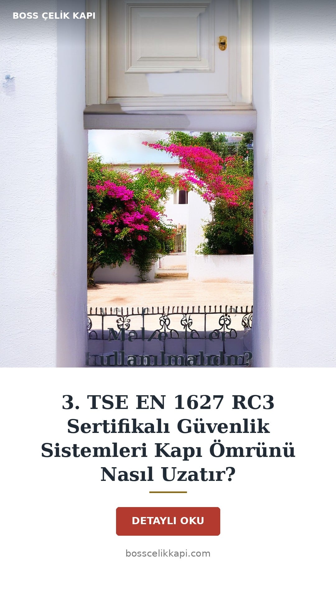3. Tse En 1627 Rc3 Sertifikalı Güvenlik Sistemleri Kapı Ömrünü Nasıl Uzatır? — Boss Çelik Kapı