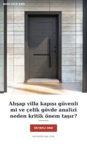 Ahşap Villa Kapısı Güvenli Mi Ve Çelik Gövde Analizi Neden Kritik Önem Taşır? — Boss Çelik Kapı
