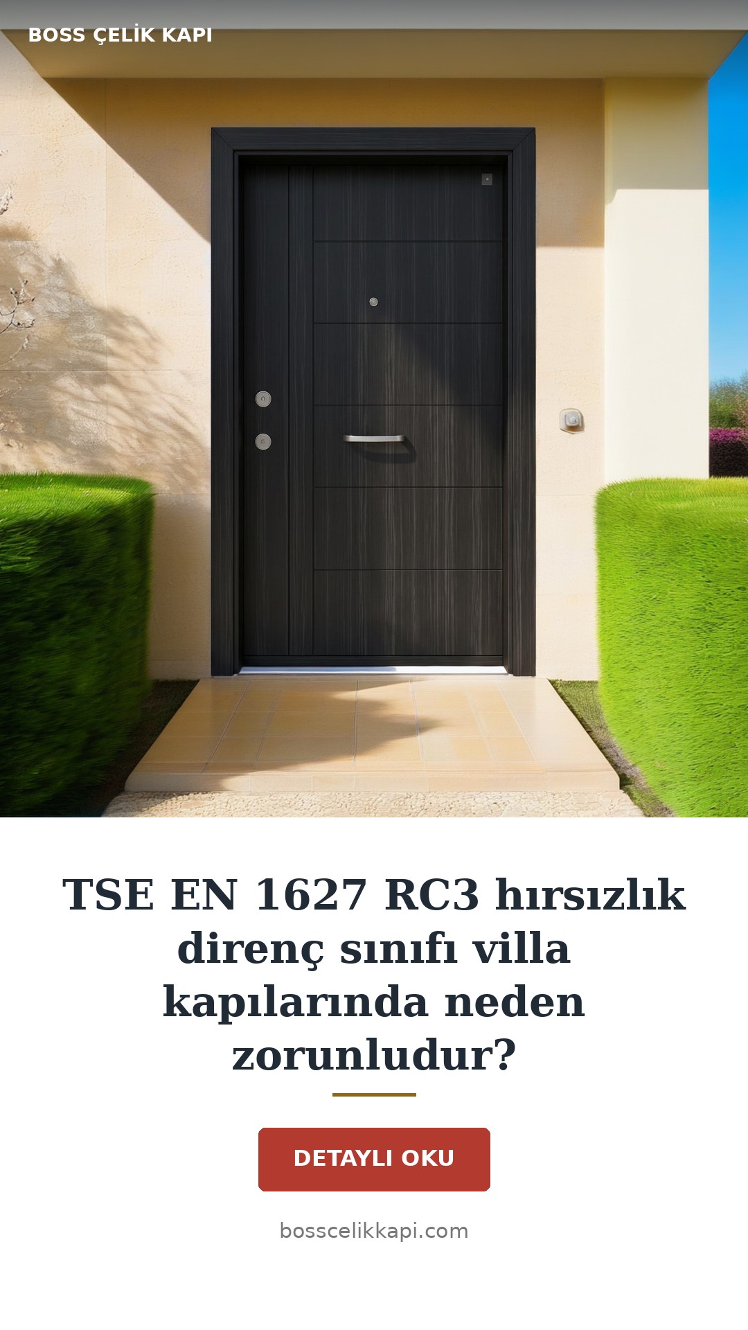 Tse En 1627 Rc3 Hırsızlık Direnç Sınıfı Villa Kapılarında Neden Zorunludur? — Boss Çelik Kapı