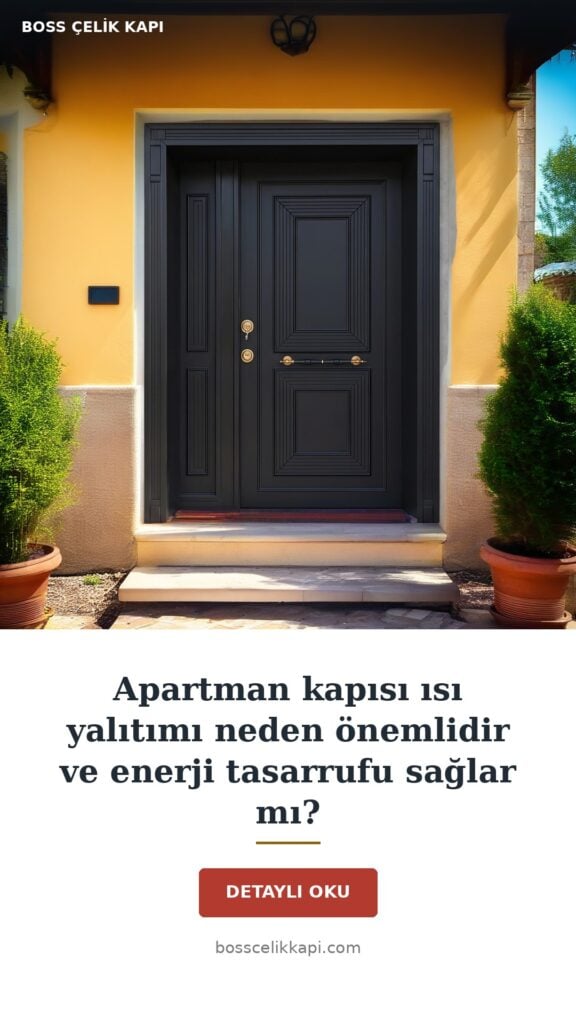 Apartman Kapısı Isı Yalıtımı Nasıl Yapılır? 12 Apartman Kapısı Isı Yalıtımı Neden Önemlidir Ve Enerji Tasarrufu Sağlar Mı? — Boss Çelik Kapı