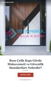 Boss Çelik Kapı Gövde Mukavemeti Ve Güvenlik Standartları Nelerdir? — Boss Çelik Kapı
