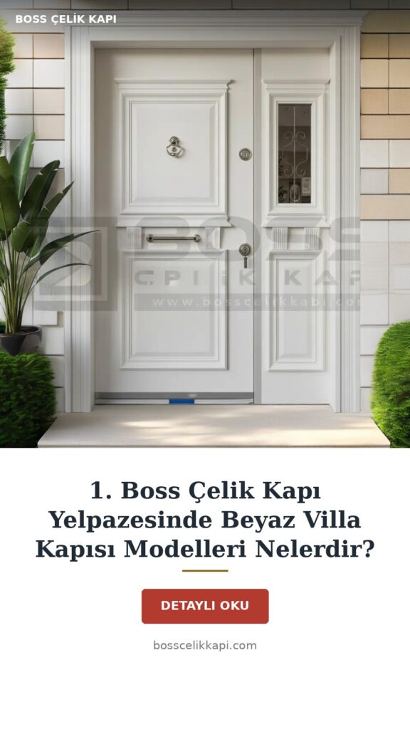 1. Boss Çelik Kapı Yelpazesinde Beyaz Villa Kapısı Modelleri Nelerdir? — Boss Çelik Kapı