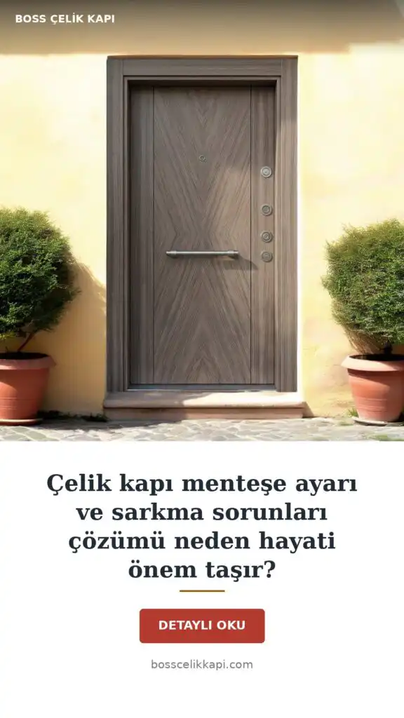 Çelik Kapı Menteşe Ayarı Ve Sarkma Sorunları Çözümü Neden Hayati Önem Taşır? — Boss Çelik Kapı