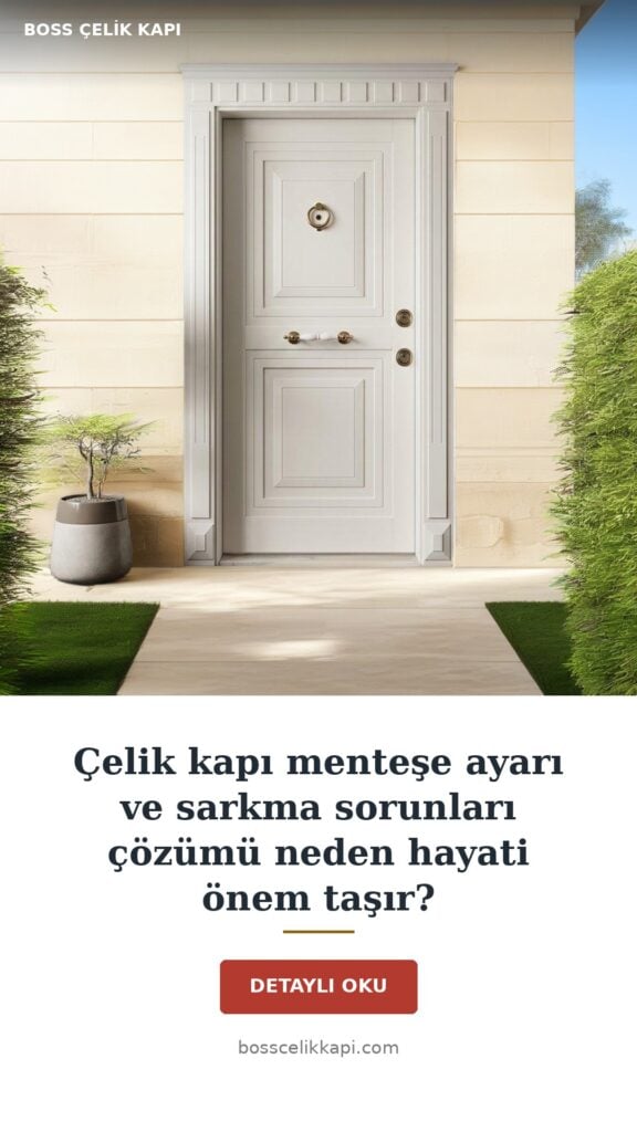 Çelik Kapı Menteşe Ayarı Ve Sarkma Sorunları Çözümü 8 Çelik Kapı Menteşe Ayarı Ve Sarkma Sorunları Çözümü Neden Hayati Önem Taşır? — Boss Çelik Kapı