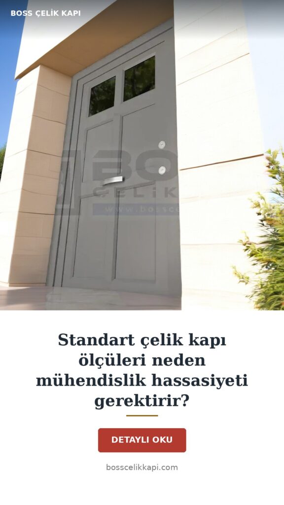 Çelik Kapı Ölçüleri: Mühendislik Temelli Seçim Rehberi 20 Standart Çelik Kapı Ölçüleri Neden Mühendislik Hassasiyeti Gerektirir? — Boss Çelik Kapı