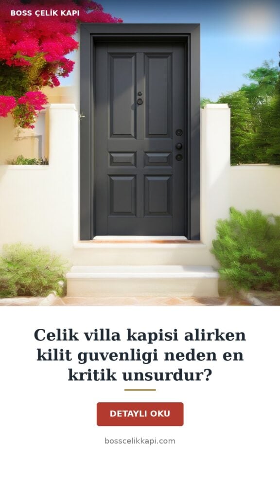 Çelik Villa Kapısı Alırken Kilit Güvenliği 4 Celik Villa Kapisi Alirken Kilit Guvenligi Neden En Kritik Unsurdur? — Boss Çelik Kapı