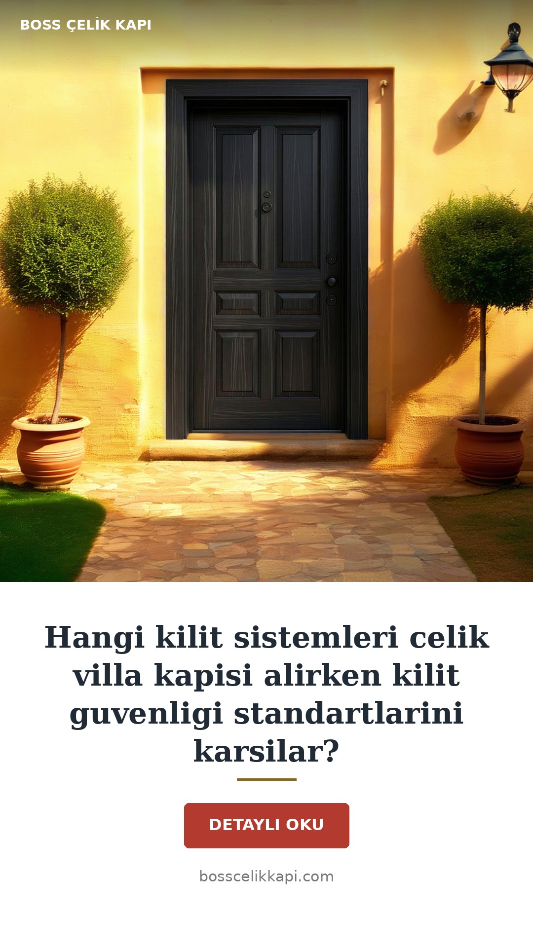 Hangi Kilit Sistemleri Celik Villa Kapisi Alirken Kilit Guvenligi Standartlarini Karsilar? — Boss Çelik Kapı