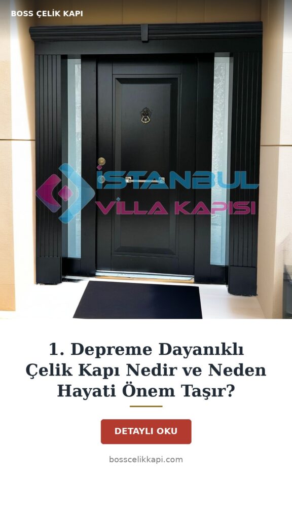 Depreme Ve Sarsıntıya Dayanıklı Çelik Kapı Modelleri Nasıl Tasarlanır? 1 1. Depreme Dayanıklı Çelik Kapı Nedir Ve Neden Hayati Önem Taşır? — Boss Çelik Kapı