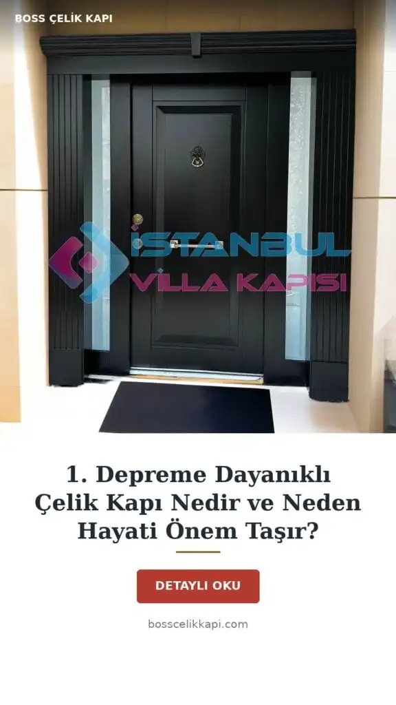 1. Depreme Dayanıklı Çelik Kapı Nedir Ve Neden Hayati Önem Taşır? — Boss Çelik Kapı