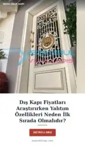 Dış Kapı Fiyatları Araştırırken Yalıtım Özellikleri Neden İlk Sırada Olmalıdır? — Boss Çelik Kapı