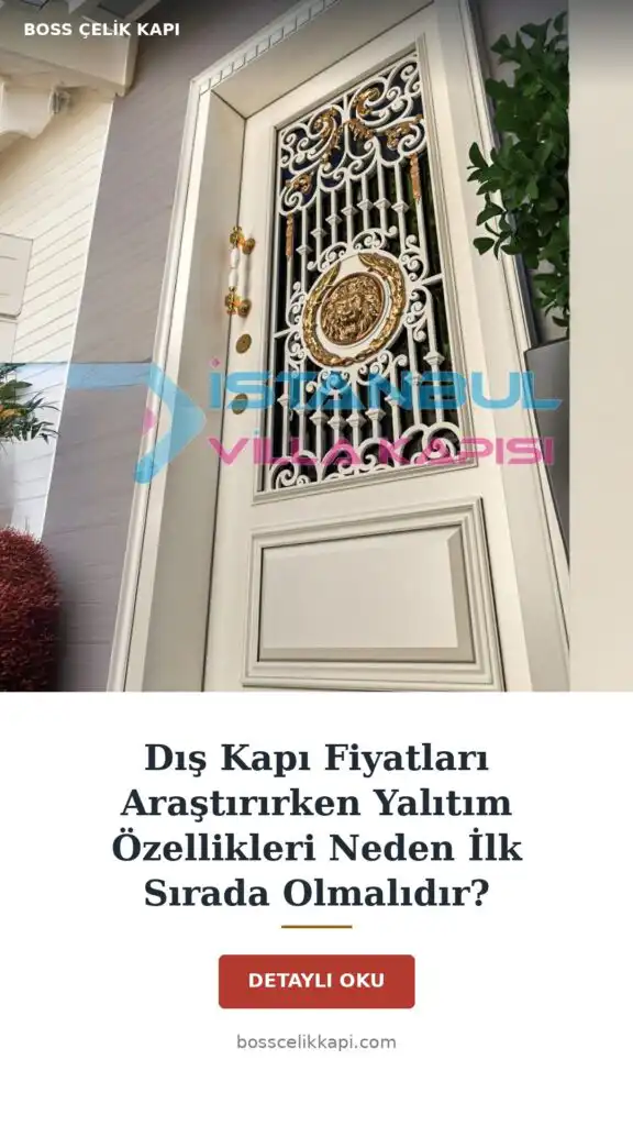Dış Kapı Fiyatları Araştırırken Yalıtım Özellikleri Neden İlk Sırada Olmalıdır? — Boss Çelik Kapı
