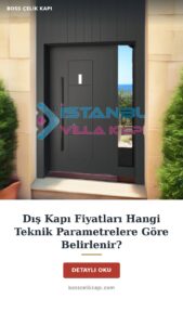 Dış Kapı Fiyatları Hangi Teknik Parametrelere Göre Belirlenir? — Boss Çelik Kapı