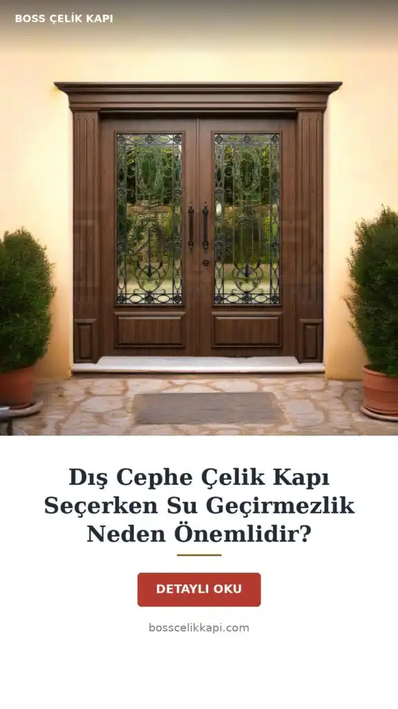 Dış Cephe Çelik Kapı Seçerken Su Geçirmezlik Neden Önemlidir? — Boss Çelik Kapı