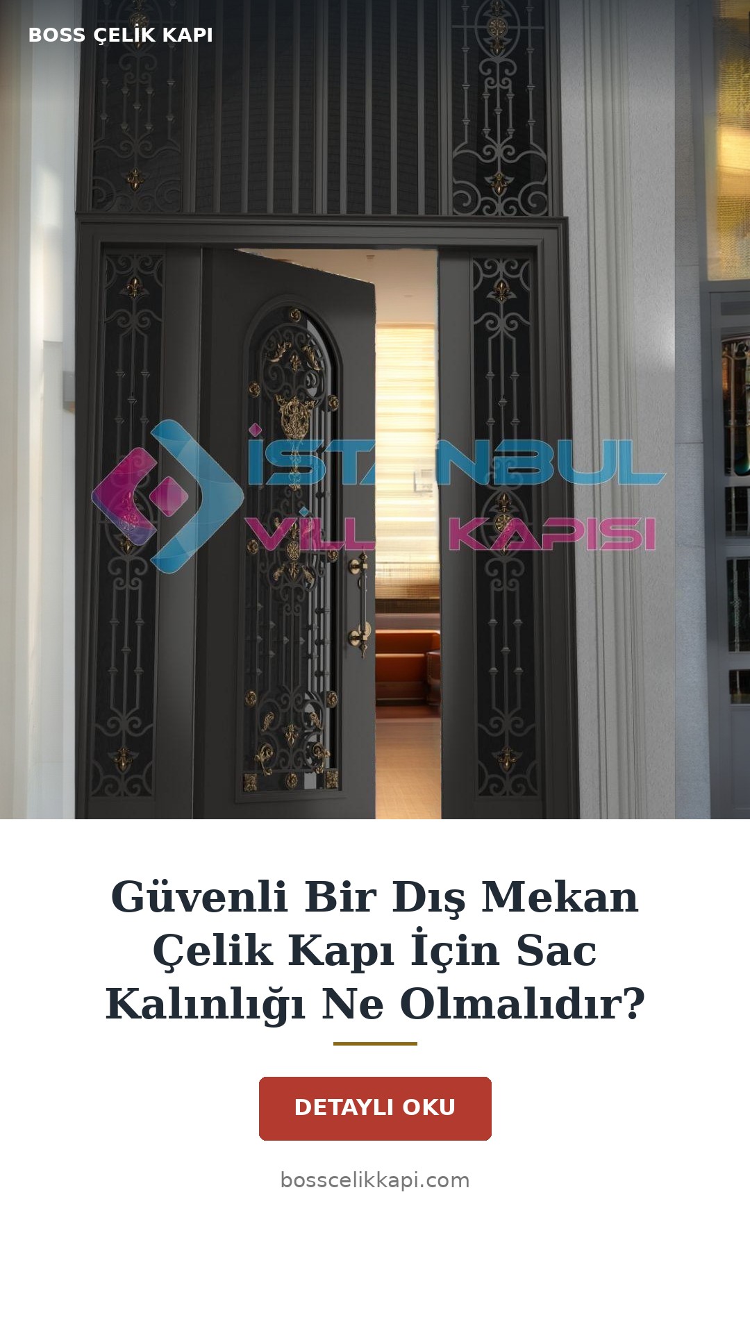 Güvenli Bir Dış Mekan Çelik Kapı İçin Sac Kalınlığı Ne Olmalıdır? — Boss Çelik Kapı