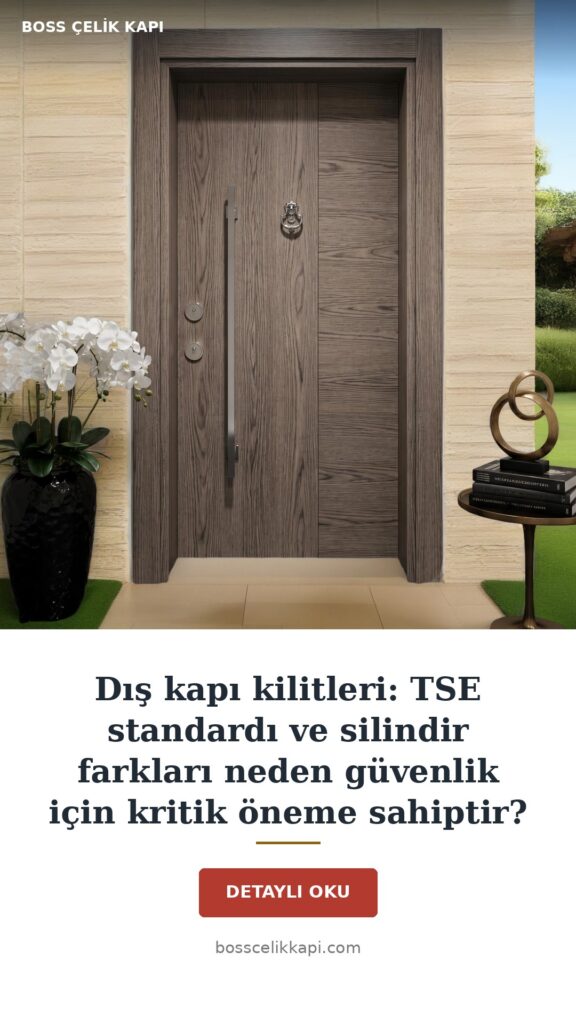 Dış Kapı Kilitleri: Tse Standardı Ve Silindir Farkları 16 Dış Kapı Kilitleri: Tse Standardı Ve Silindir Farkları Neden Güvenlik Için Kritik Öneme Sahiptir? — Boss Çelik Kapı
