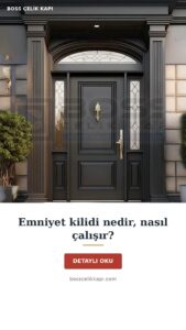 Emniyet Kilidi Nedir, Nasıl Çalışır? — Boss Çelik Kapı