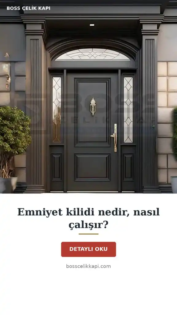 Çelik Kapı Emniyet Kilidi Nedir? 1 Emniyet Kilidi Nedir, Nasıl Çalışır? — Boss Çelik Kapı