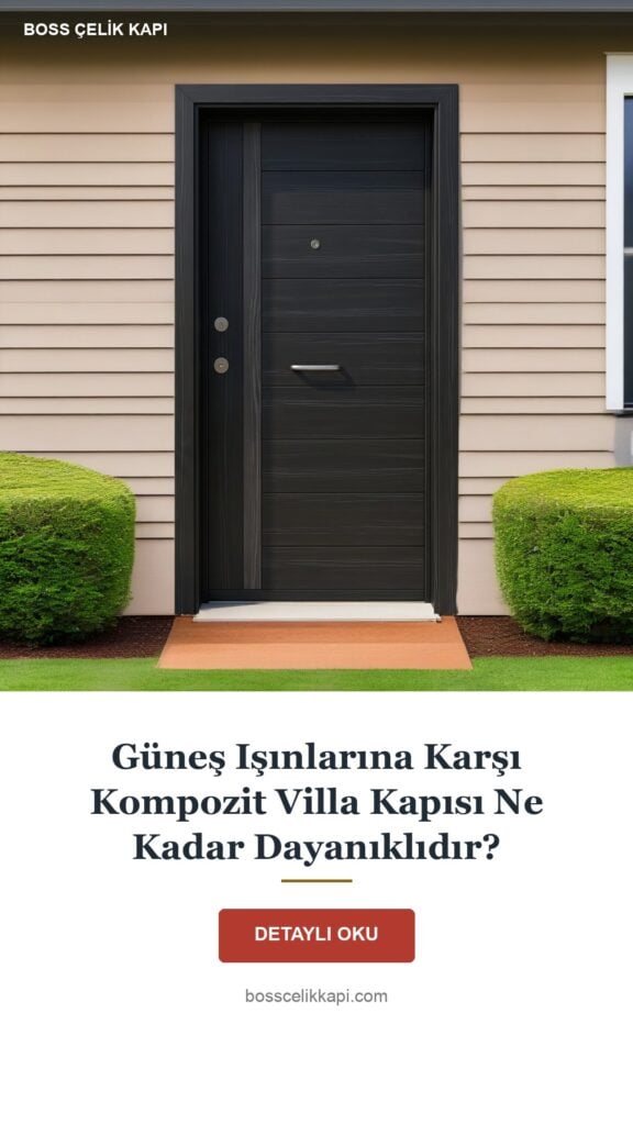 Güneş Işınlarına Karşı Kompozit Villa Kapısı Ne Kadar Dayanıklıdır? — Boss Çelik Kapı