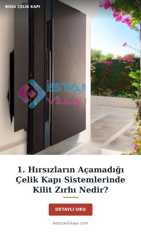 1. Hırsızların Açamadığı Çelik Kapı Sistemlerinde Kilit Zırhı Nedir? — Boss Çelik Kapı