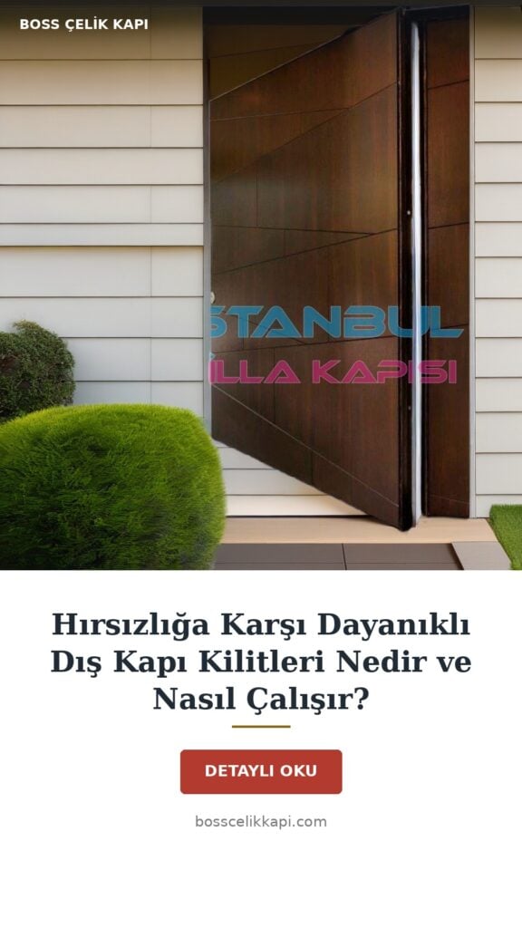 Hırsızlığa Karşı Dayanıklı Dış Kapı Kilitleri Nedir Ve Nasıl Çalışır? — Boss Çelik Kapı