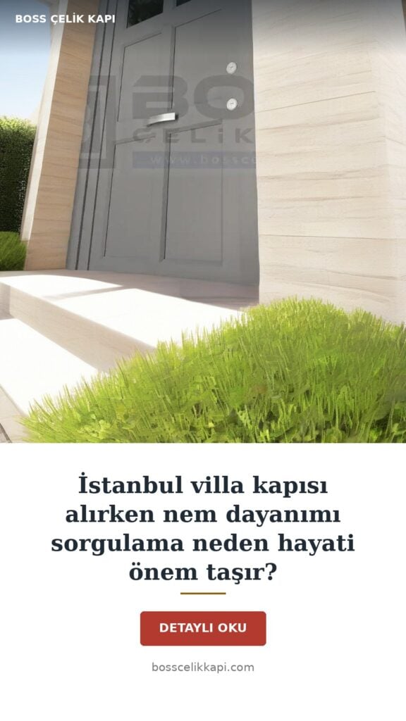 İstanbul Villa Kapısı Alırken Nem Dayanımı Sorgulama Neden Hayati Önem Taşır? — Boss Çelik Kapı