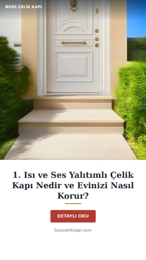 1. Isı Ve Ses Yalıtımlı Çelik Kapı Nedir Ve Evinizi Nasıl Korur? — Boss Çelik Kapı