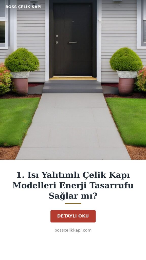 Isı Yalıtımlı Ve Çift Camlı Çelik Kapı Modellerinde Enerji Tasarrufu Nasıl Sağlanır? 1 1. Isı Yalıtımlı Çelik Kapı Modelleri Enerji Tasarrufu Sağlar Mı? — Boss Çelik Kapı