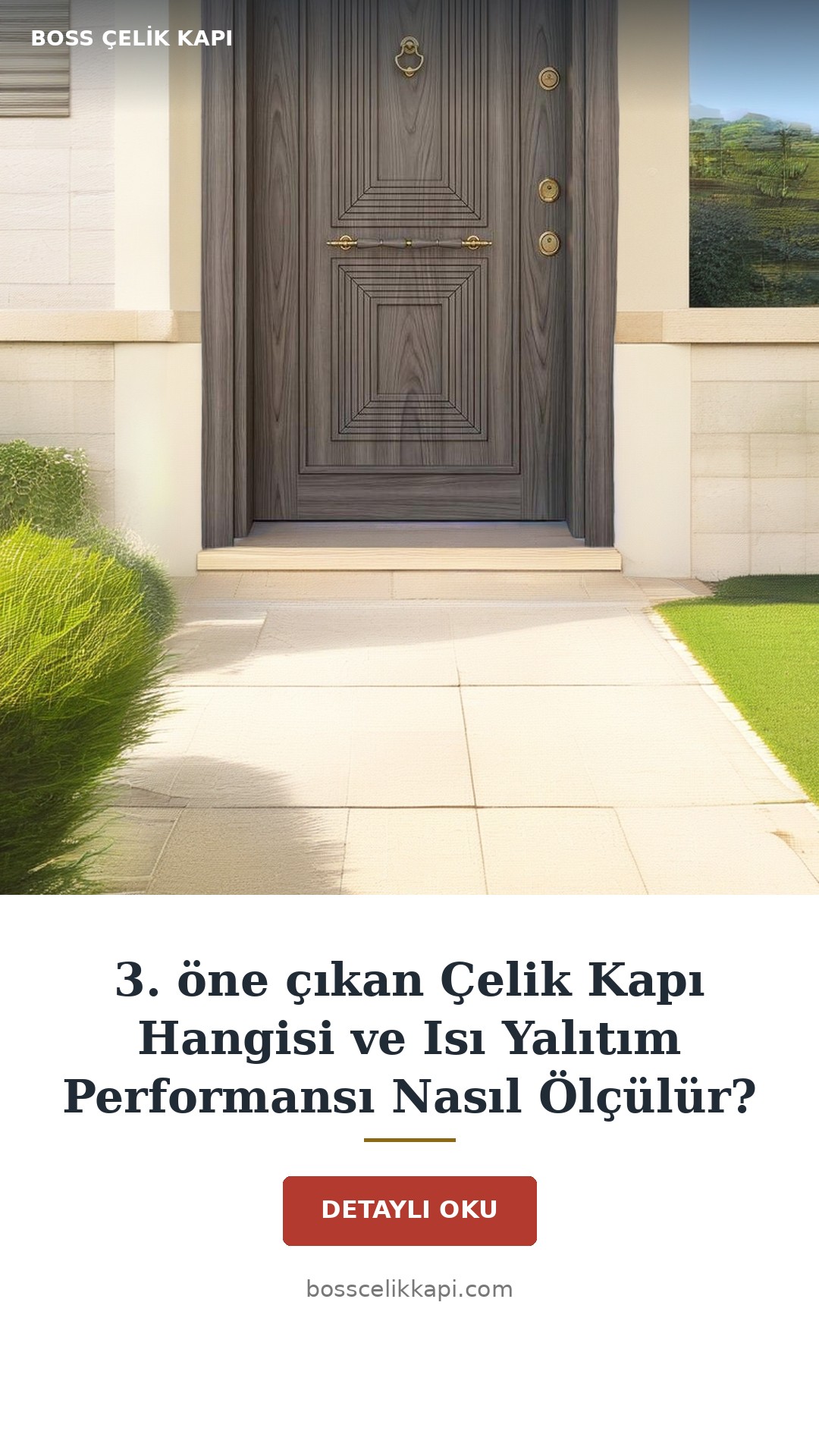 3. Öne Çıkan Çelik Kapı Hangisi Ve Isı Yalıtım Performansı Nasıl Ölçülür? — Boss Çelik Kapı