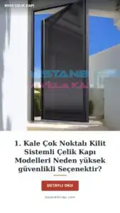 1. Kale Çok Noktalı Kilit Sistemli Çelik Kapı Modelleri Neden Yüksek Güvenlikli Seçenektir? — Boss Çelik Kapı