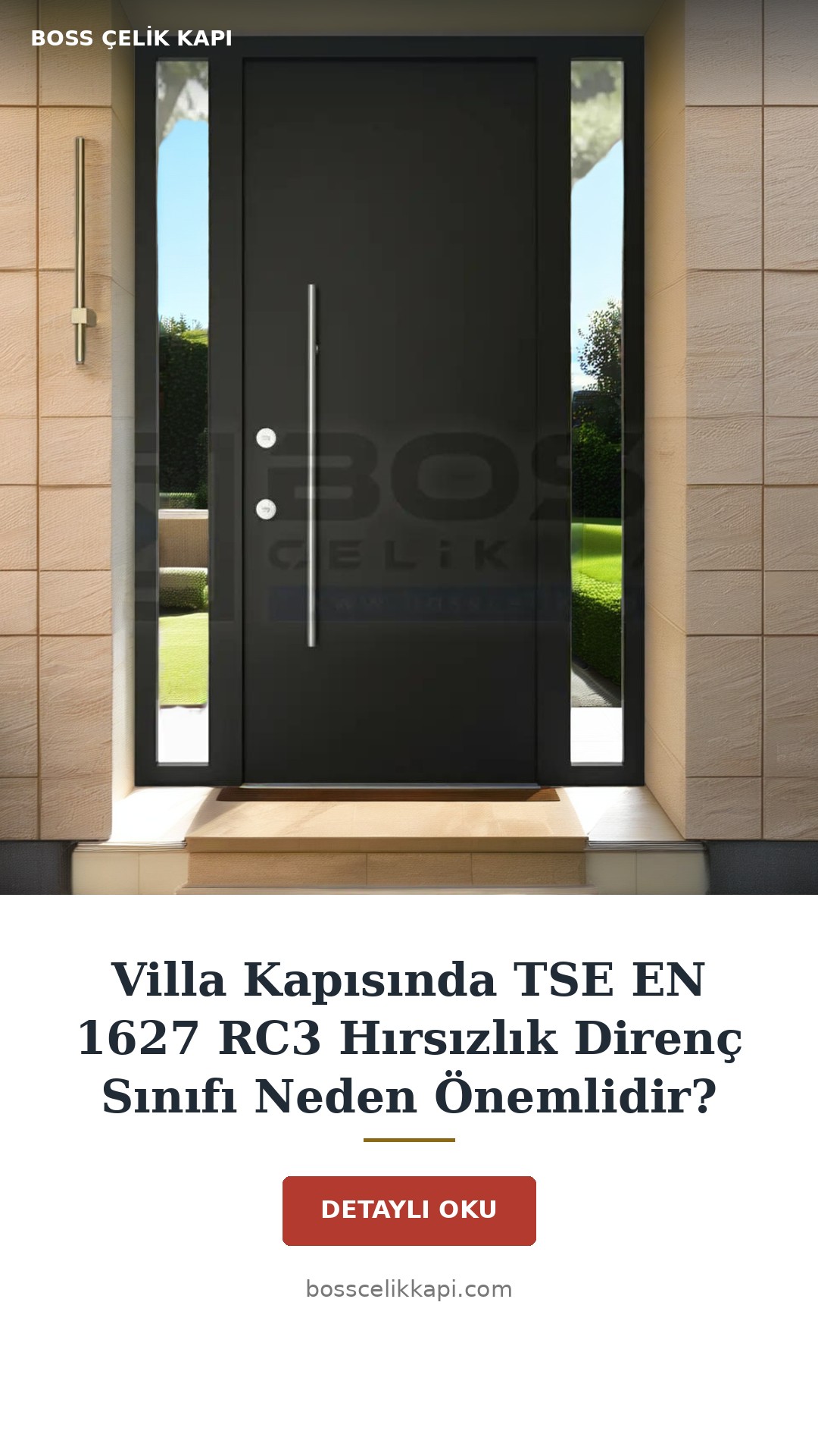 Villa Kapısında Tse En 1627 Rc3 Hırsızlık Direnç Sınıfı Neden Önemlidir? — Boss Çelik Kapı