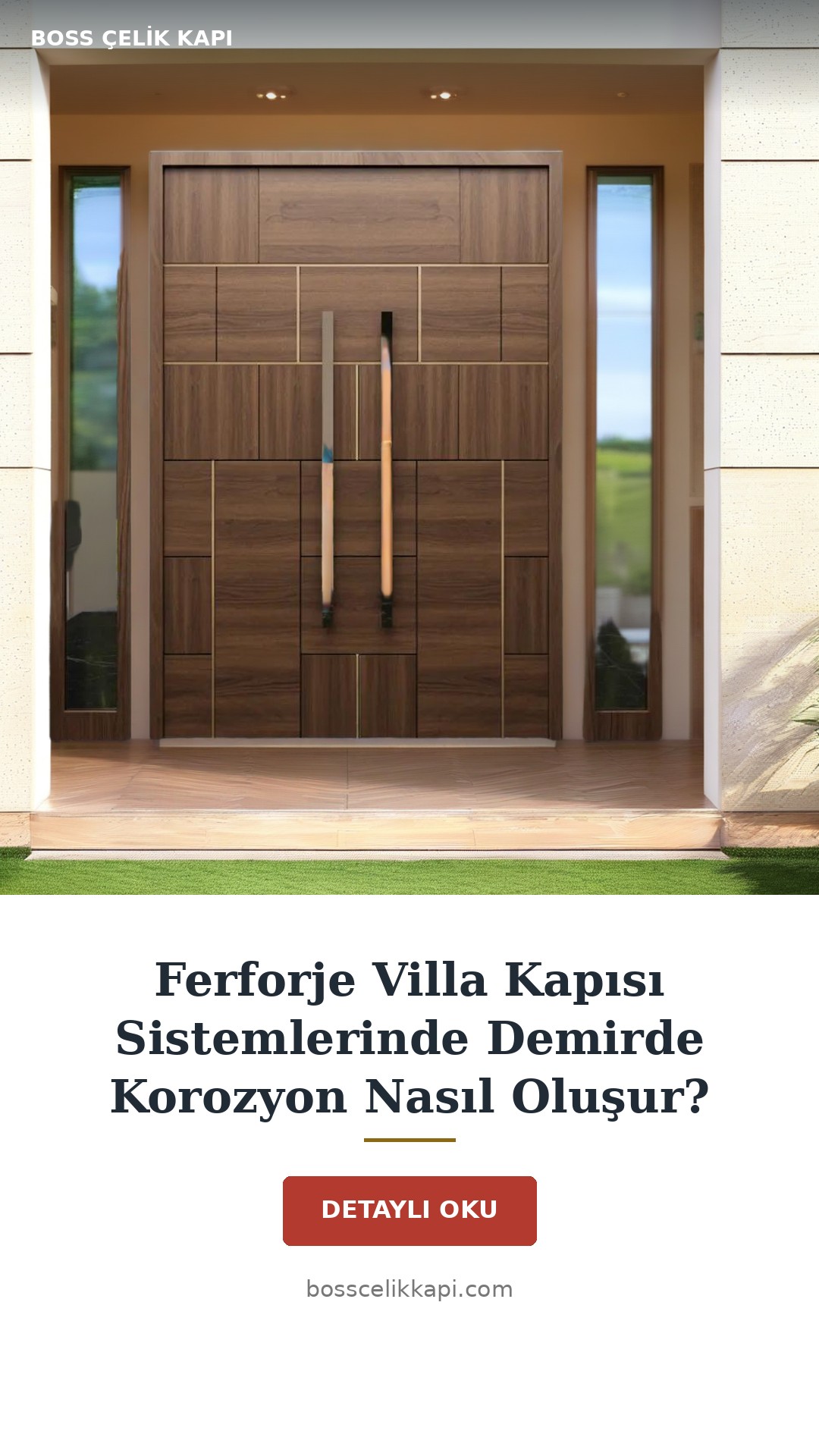 Ferforje Villa Kapısı Sistemlerinde Demirde Korozyon Nasıl Oluşur? — Boss Çelik Kapı