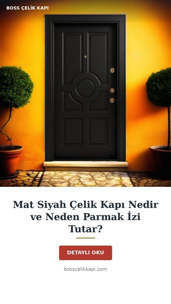 Mat Siyah Çelik Kapı Nedir Ve Neden Parmak İzi Tutar? — Boss Çelik Kapı