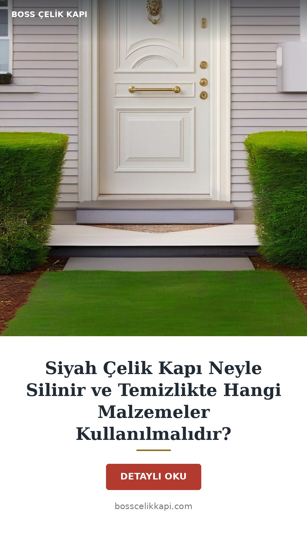 Siyah Çelik Kapı Neyle Silinir Ve Temizlikte Hangi Malzemeler Kullanılmalıdır? — Boss Çelik Kapı