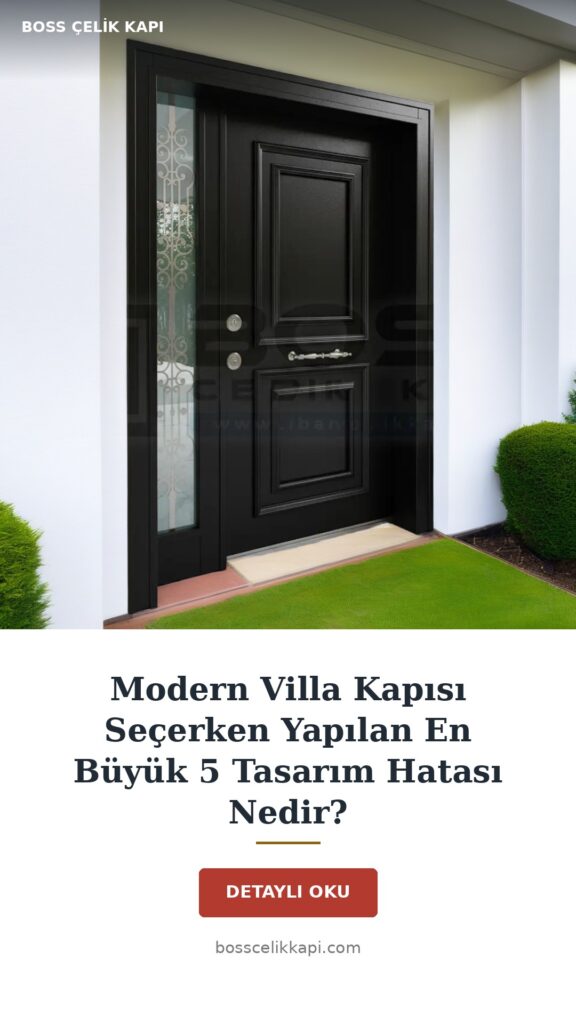 Modern Villa Kapısı Seçerken Yapılan En Büyük 5 Tasarım Hatası Nedir? — Boss Çelik Kapı
