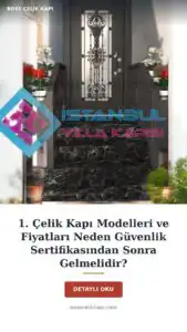 1. Çelik Kapı Modelleri Ve Fiyatları Neden Güvenlik Sertifikasından Sonra Gelmelidir? — Boss Çelik Kapı